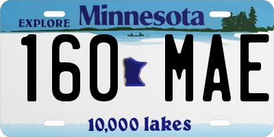 MN license plate 160MAE