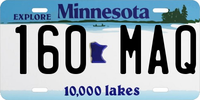 MN license plate 160MAQ