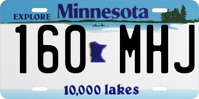 MN license plate 160MHJ