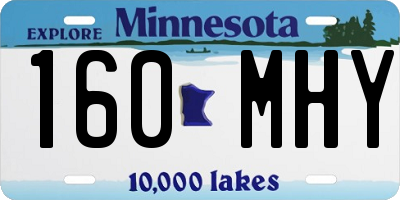 MN license plate 160MHY