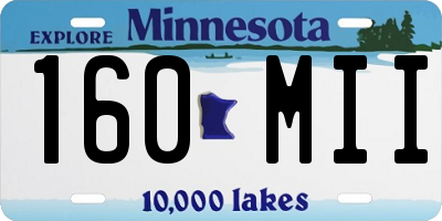 MN license plate 160MII