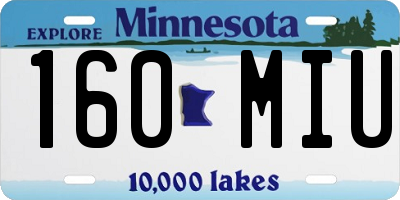 MN license plate 160MIU