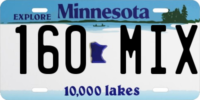 MN license plate 160MIX