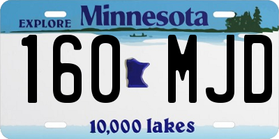 MN license plate 160MJD