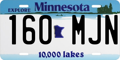 MN license plate 160MJN