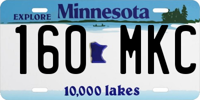 MN license plate 160MKC
