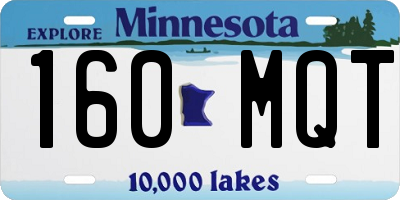 MN license plate 160MQT