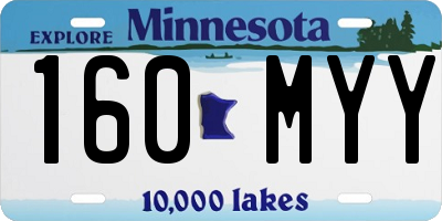 MN license plate 160MYY