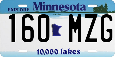 MN license plate 160MZG