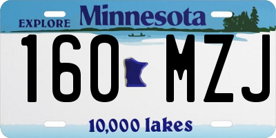 MN license plate 160MZJ