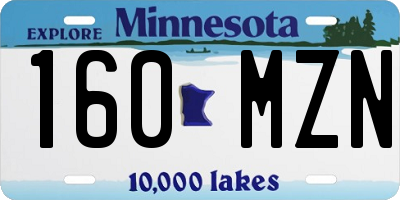MN license plate 160MZN