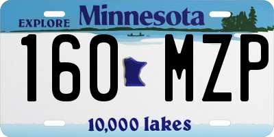 MN license plate 160MZP