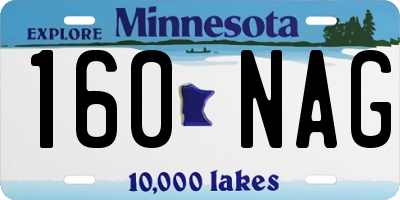 MN license plate 160NAG