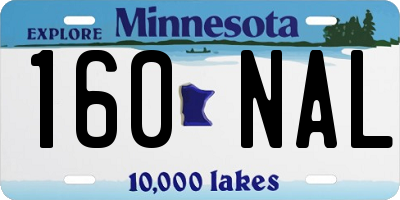 MN license plate 160NAL