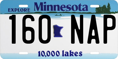 MN license plate 160NAP