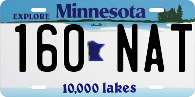 MN license plate 160NAT