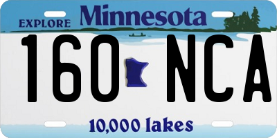 MN license plate 160NCA