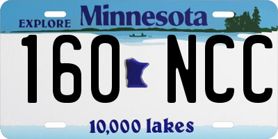 MN license plate 160NCC