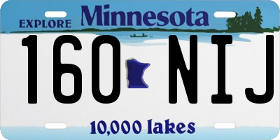 MN license plate 160NIJ