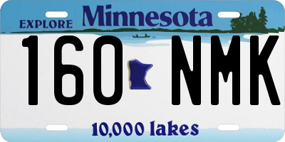 MN license plate 160NMK