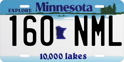 MN license plate 160NML