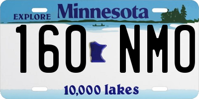 MN license plate 160NMO