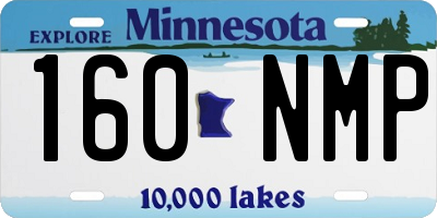 MN license plate 160NMP