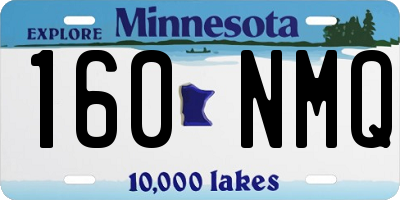 MN license plate 160NMQ