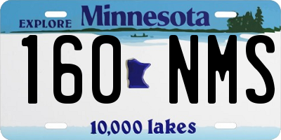 MN license plate 160NMS
