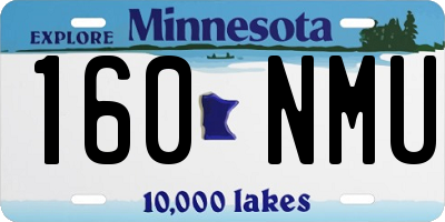 MN license plate 160NMU