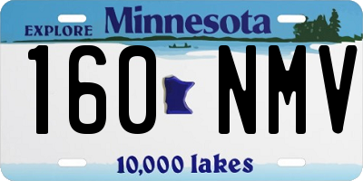 MN license plate 160NMV