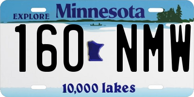 MN license plate 160NMW