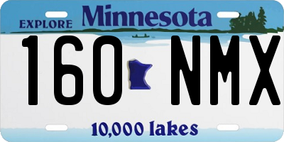 MN license plate 160NMX