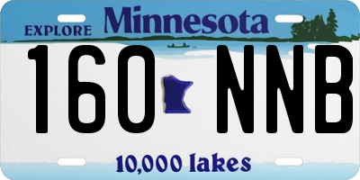 MN license plate 160NNB