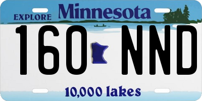 MN license plate 160NND