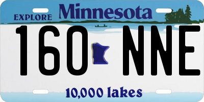 MN license plate 160NNE