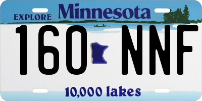 MN license plate 160NNF
