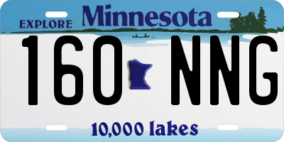 MN license plate 160NNG