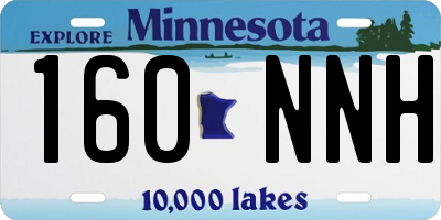 MN license plate 160NNH
