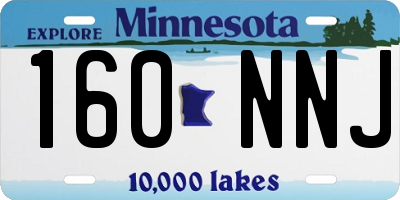 MN license plate 160NNJ