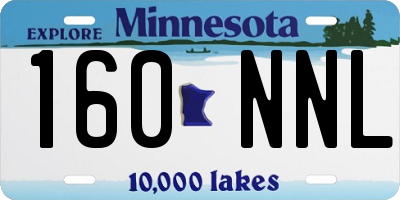 MN license plate 160NNL
