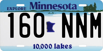 MN license plate 160NNM