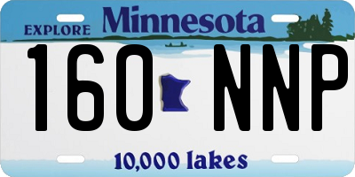 MN license plate 160NNP