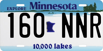 MN license plate 160NNR