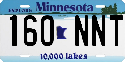 MN license plate 160NNT