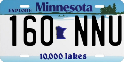 MN license plate 160NNU