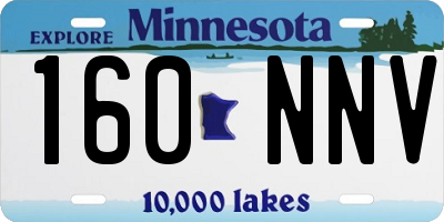 MN license plate 160NNV