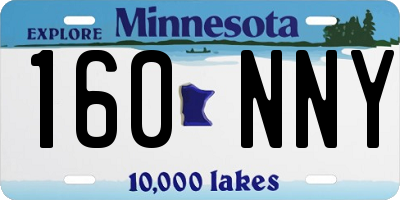 MN license plate 160NNY