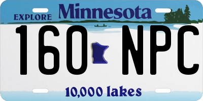 MN license plate 160NPC