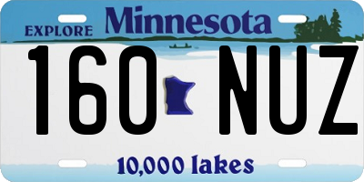 MN license plate 160NUZ